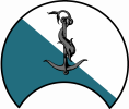 Blackmoor - self a dolphin and anchor gris in full, per bend sarcelle.png